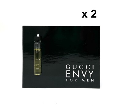 2 x Gucci Envy for Men 1 ml/.03 oz (Each) Eau de Toilette Sample