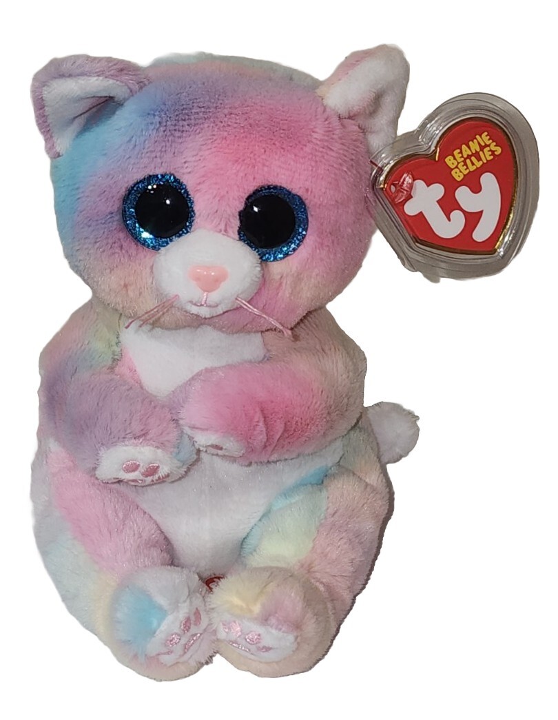 Ty Beanie Baby Bellies JENNI Tie Dyed Kitty Cat 6