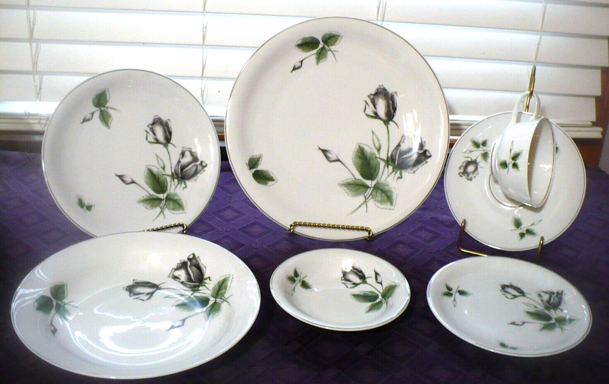 ROSENTHAL CHINA MIDNIGHT ROSE 7 PC PLACE SETTING(S) | eBay