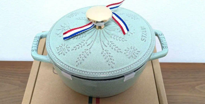 Staub Enameled Pot Wa-NABE Margaret S size 16cm Cast Iron France