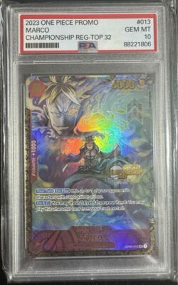 PSA 10 Marco #OP03-013 Championship Promo Top 32 One Piece | eBay