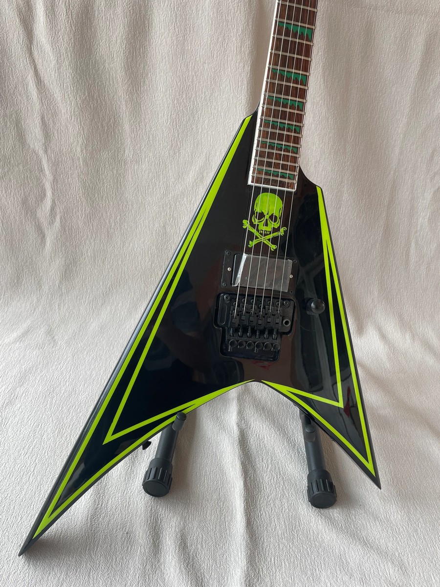 High-end Custom Jackson Electric Guitar, Flying V-Shaped Black