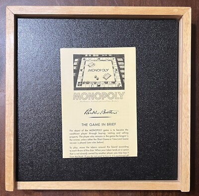 Monopoly Nostalgia Board Game Series Wood Pieces Slide Top Box