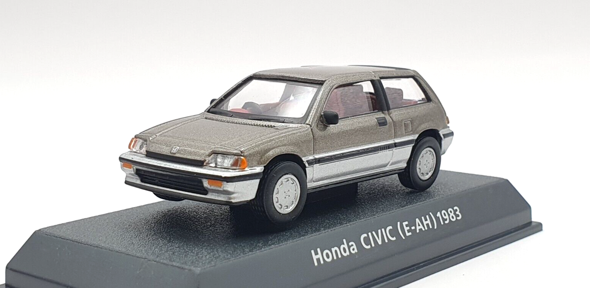 1/64 Konami 1983 HONDA CIVIC HATCHBACK E-AH SILVER/GRAY diecast