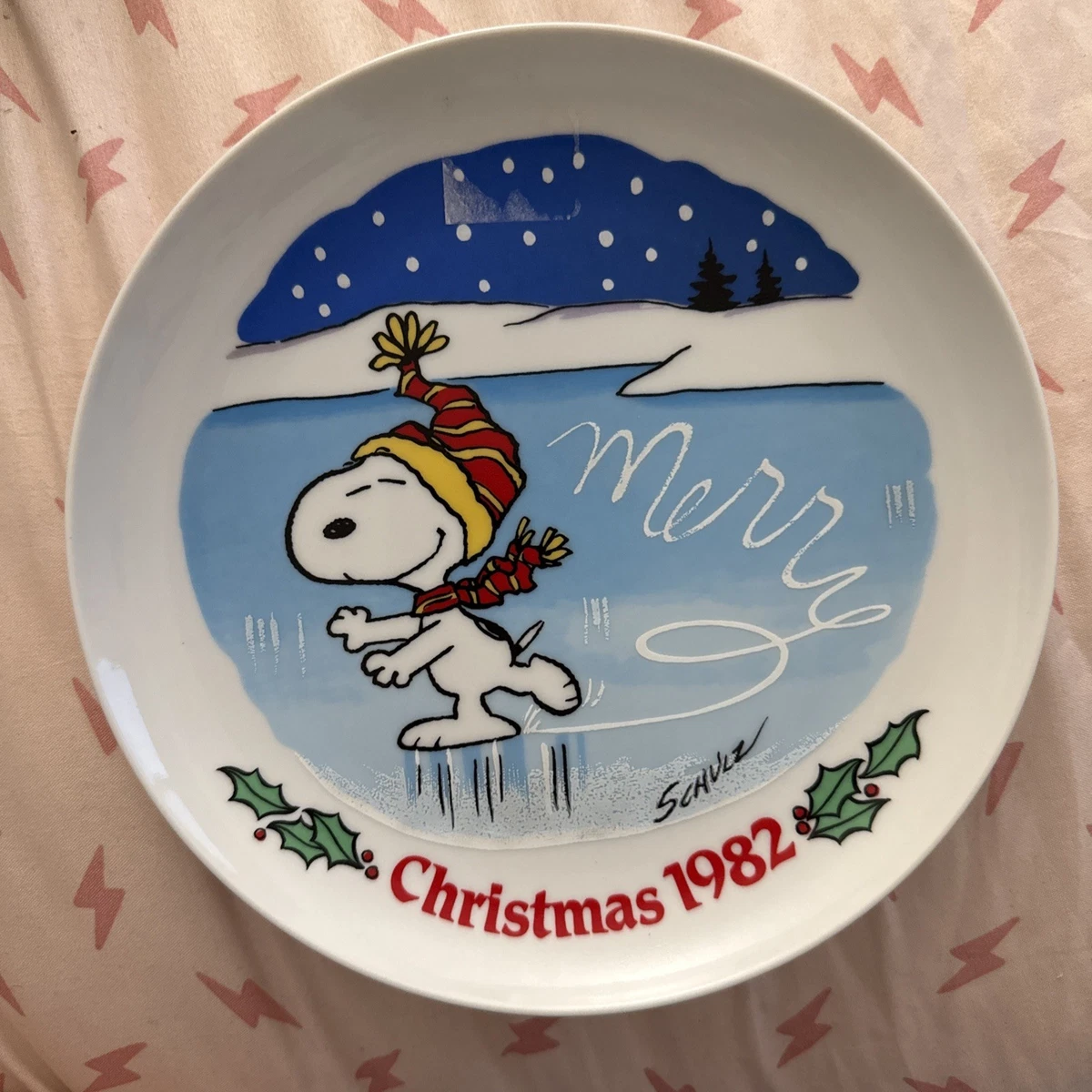 Peanuts Christmas Plate In Schmid Collectibles for sale | eBay