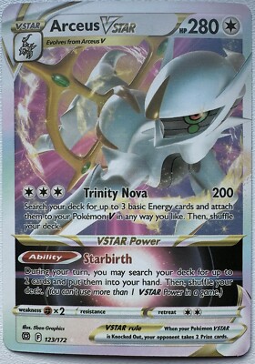POKEMON CARD VSTAR ARCEUS V STAR 280 HP | eBay