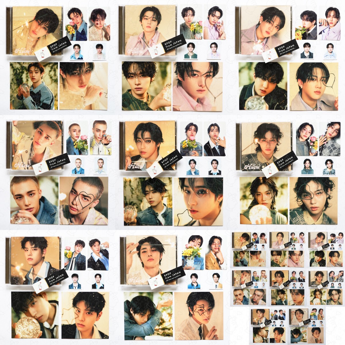 STRAY KIDS Hollow JAPAN SOLO ver. COMPLETE SET OPENED CD + 6CARDS