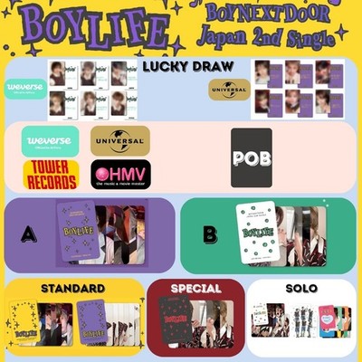 BOYNEXTDOOR BOYLIFE JP 2nd single Official Photo card JAPAN POB