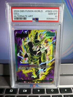 Dragon Ball Super Fusion World Cell Alt Art Holo Leader PSA 10 GEM