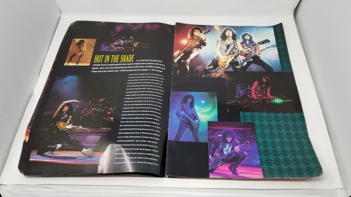 Kiss Hot In The Shade World Tour Book 1990 1991 Concert Program