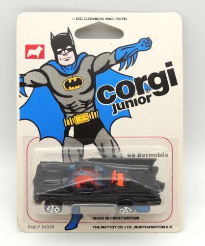 Vintage 1976 Corgi Jr DC Comics Batman Batcopter Diecast