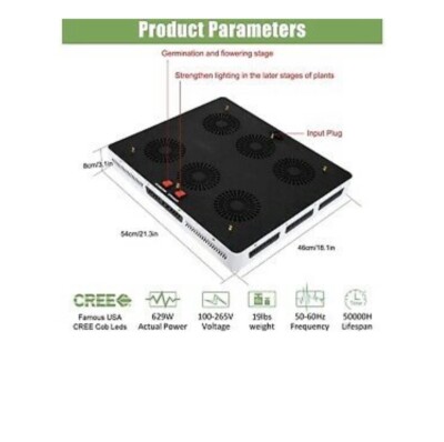 Phlizon CREE COB GROW LIGHT, WHITE, 3,000 Watts, OPEN BOX,TESTED