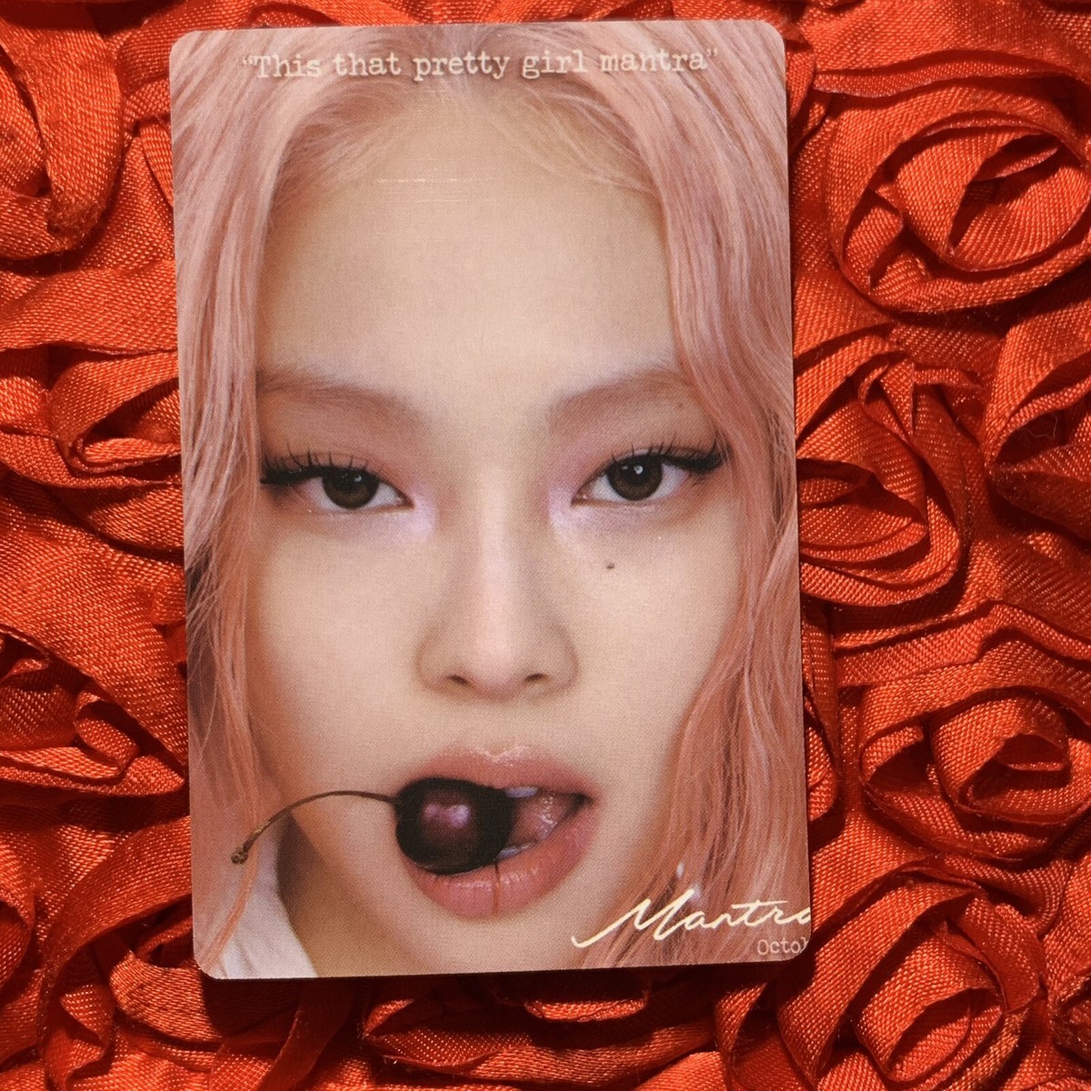 JENNIE MANTRA SET KPOP Girl Photo Card SOLO Black Pink Cherry | eBay