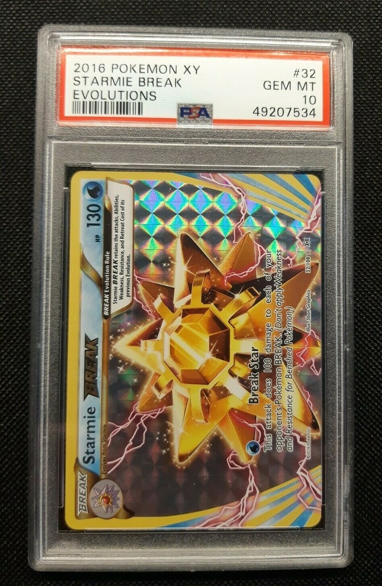 2016 POKEMON XY EVOLUTIONS 32/108 STARMIE BREAK PSA 10 GEM MINT | eBay