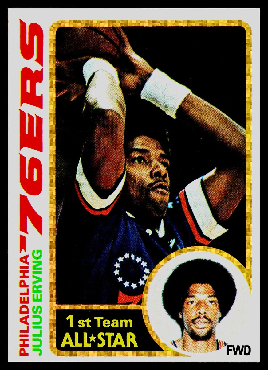 Topps Julius Erving Philadelphia 76ers Basketball Sports Trading