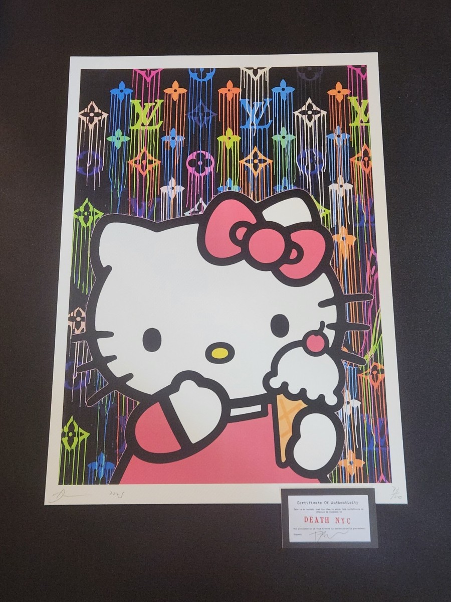DEATH NYC Graffiti Pop Art Print Hello Kitty Rare Banksy Takashi
