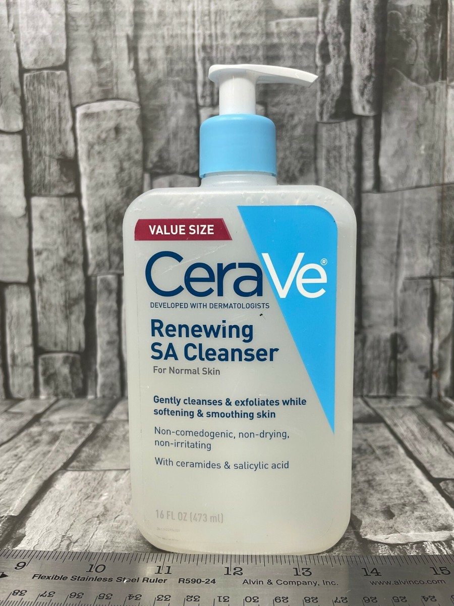 CeraVe Renewing SA Cleanser Gentle Cleanses & Exfoliates 16 OZ New