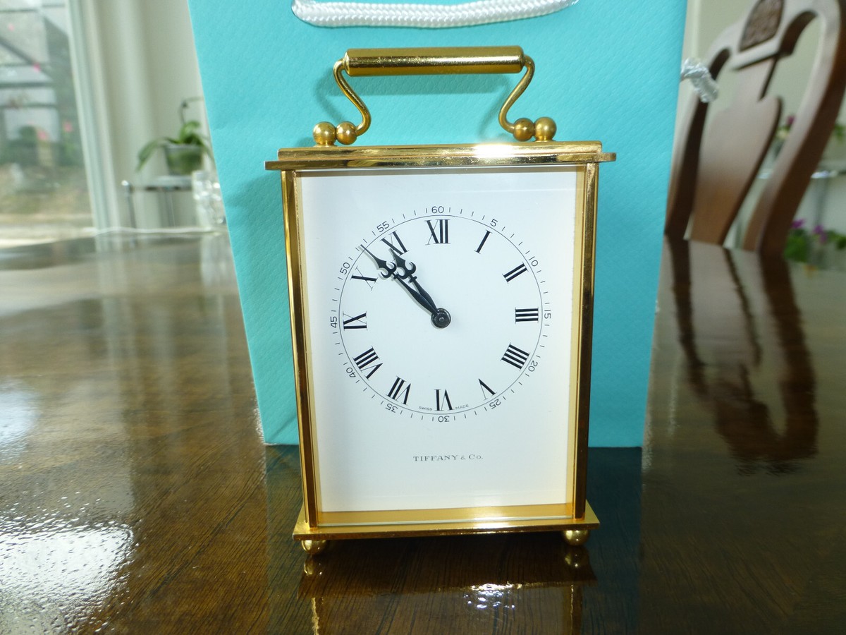 Vintage Tiffany & Co. Clock 15 Jewels Mechanical Wind Up Swiss