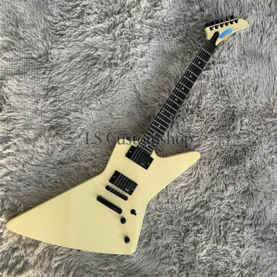 Custom Cream Explor James Hetfield Electric Guitar Black Hardware