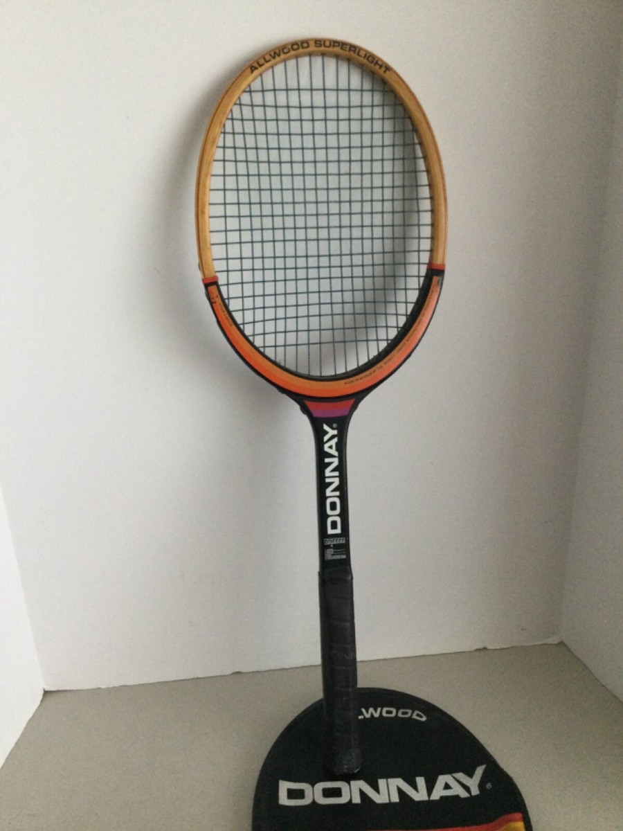 Vintage Donnay Allwood Bjorn Borg Tennis Racquet w/Cover - Light 4