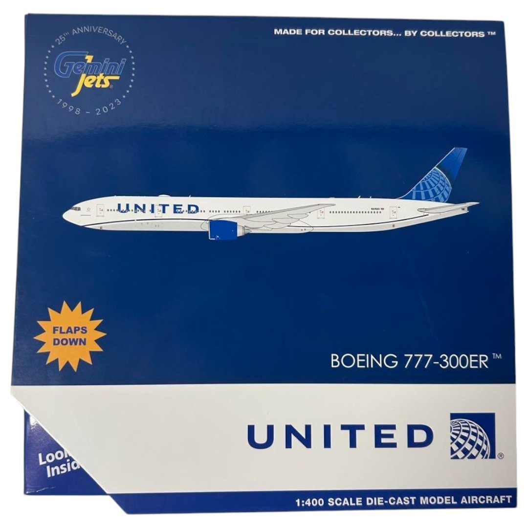 Gemini Jets Boeing 777-300ER United 1:400 Scale Model - Used, Box