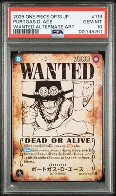 PSA 10 Portgas D. Ace SP Wanted OP13-119 2025 ONE PIECE Card