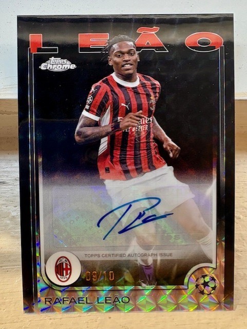 2024-25 Topps Chrome Rafael Leao AC Milan UCC Black Auto /10