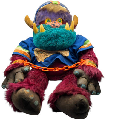 Vintage 1986 AmToy My Football Monster Plush Doll w/ Helmet