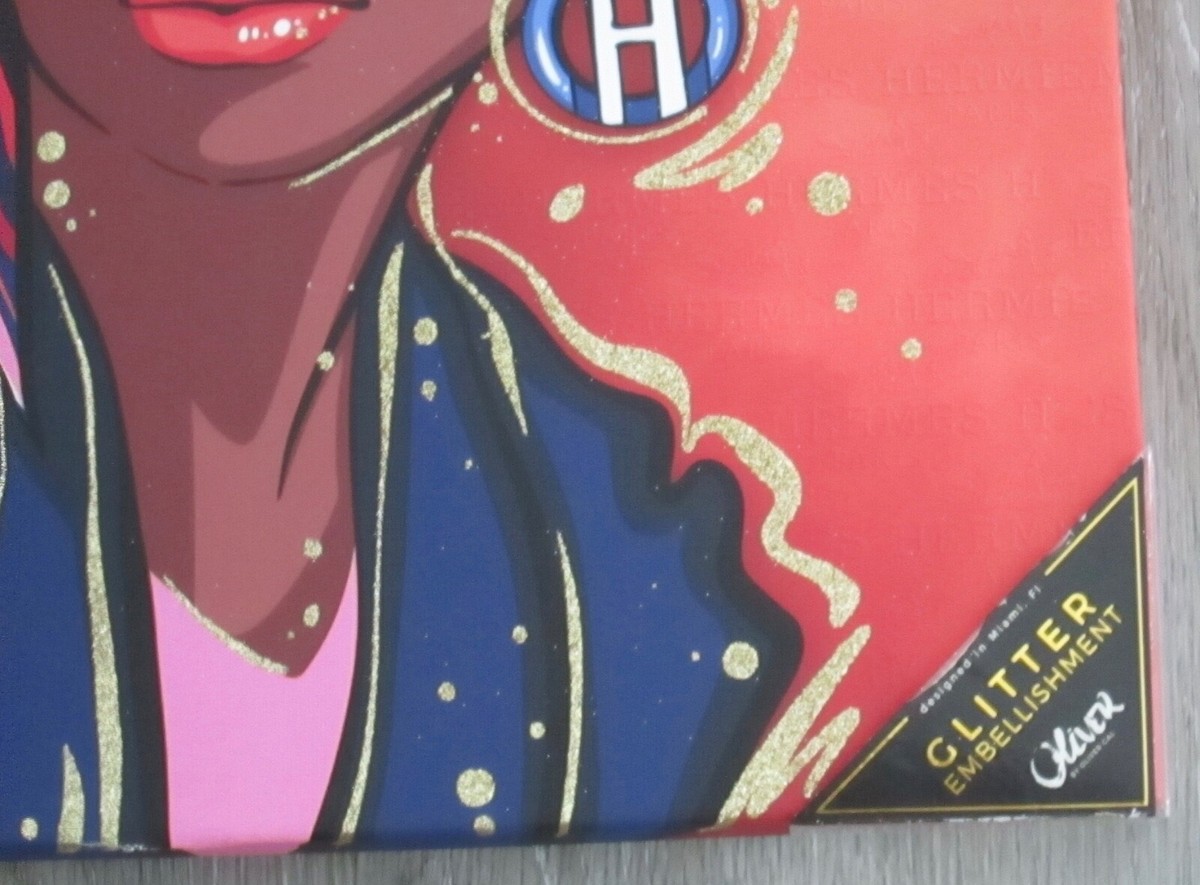 OLIVER GAL CANVAS WALL ART H HERMES GLITTER EMBELLISHMENT 16