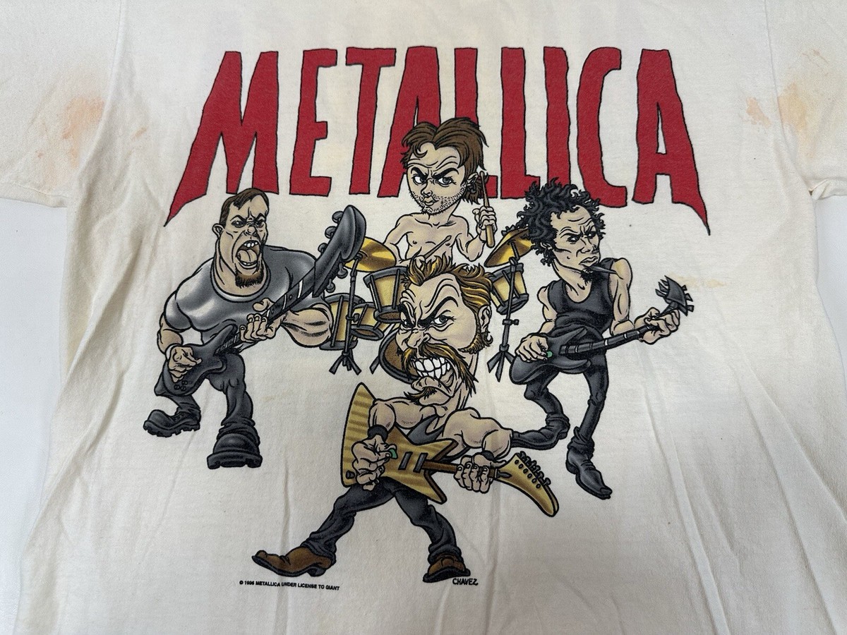 Metallica Chavez Cartoon T shirt 1997 North American Tour Giant XL
