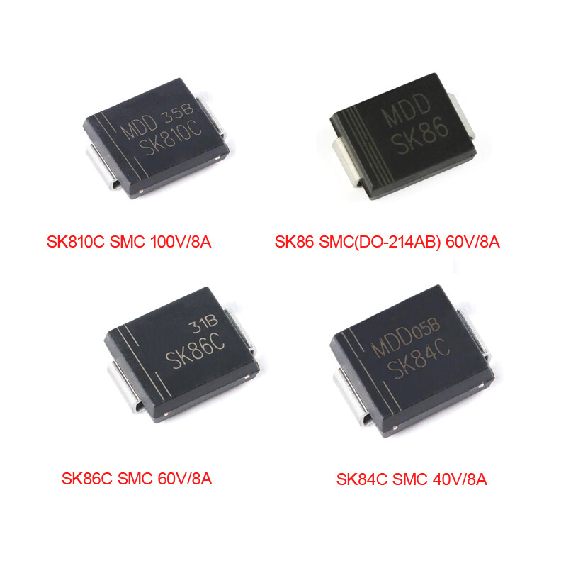 8A SMD Schottky Diode Rectifier SMC 40V/60V/100V SK84C SK810C SK86