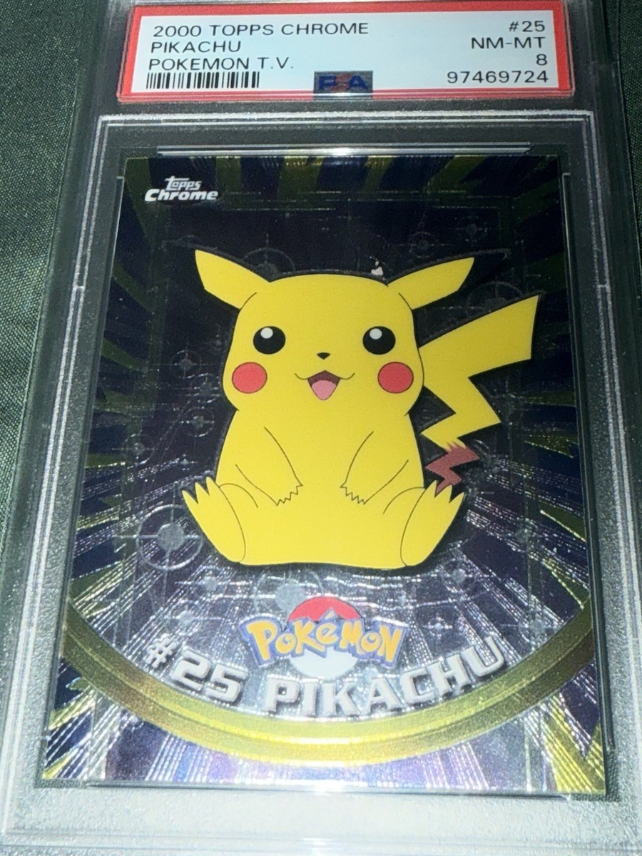 2000 TOPPS CHROME POKEMON T.V. #25 PIKACHU PSA 8 | eBay