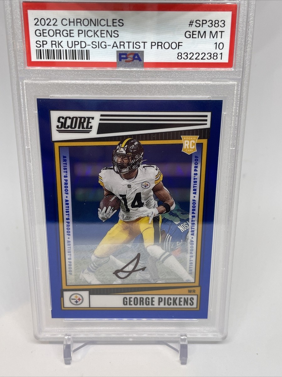 GEORGE PICKENS 2022 SCORE ROOKIE SIGNATURES ARTIST'S PROOF AUTO