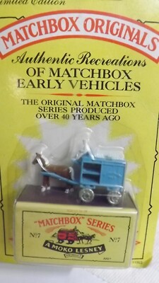 Matchbox Originals Horse Drawn Milk Float No.7 Authentic