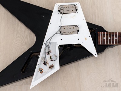 1995 Greco FV Flying V Black w/ Maxon PU-2 Humbuckers, Japan