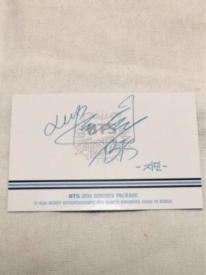 BTS Jimin 2014 Summer Package Signature Official Trading Photo