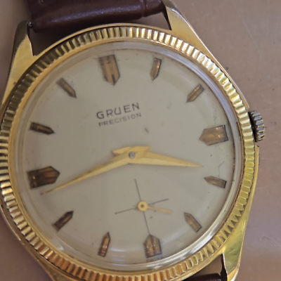 Vintage GRUEN men's manual wind watch Alpina 590 17Jewels 7.5mm