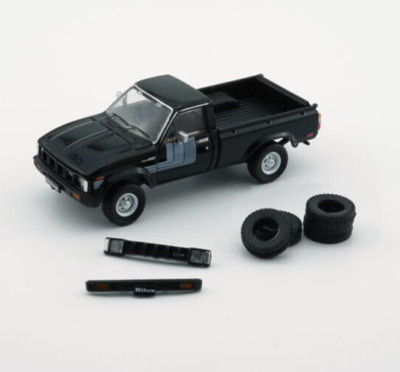 BM Creations 1980 Toyota Hilux - Black - LHD 1:64 Scale Diecast