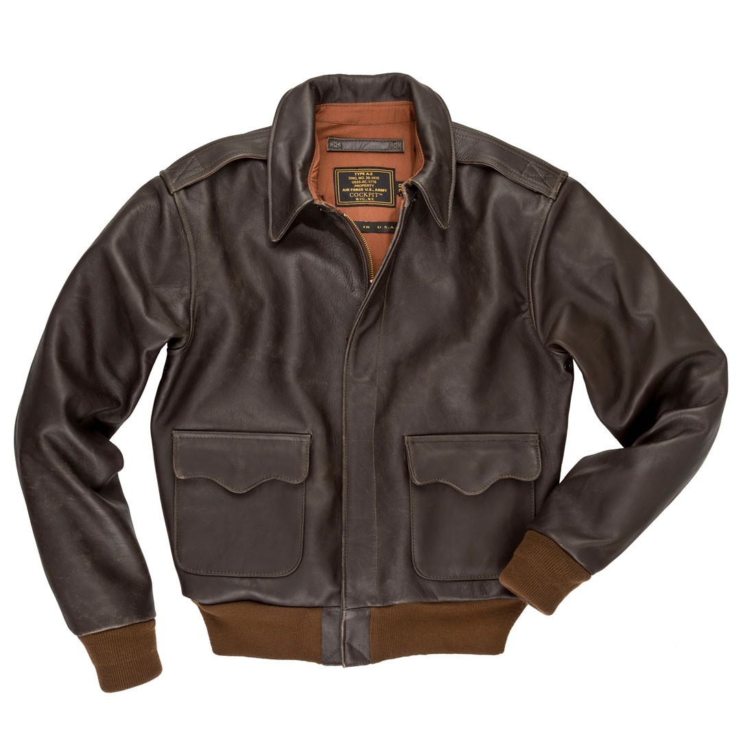 COCKPIT USA 40th ANNIVERSARY A-2 JACKET BROWN LONG Z21W009L MADE