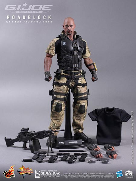 Hot Toys 1/6 12Inch GI Joe Retaliation ROADBLOCK The rock MMS199