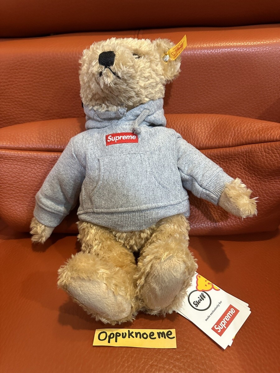 Supreme Steiff Teddy Bear - Heather Grey Box Logo - FW18 Authentic