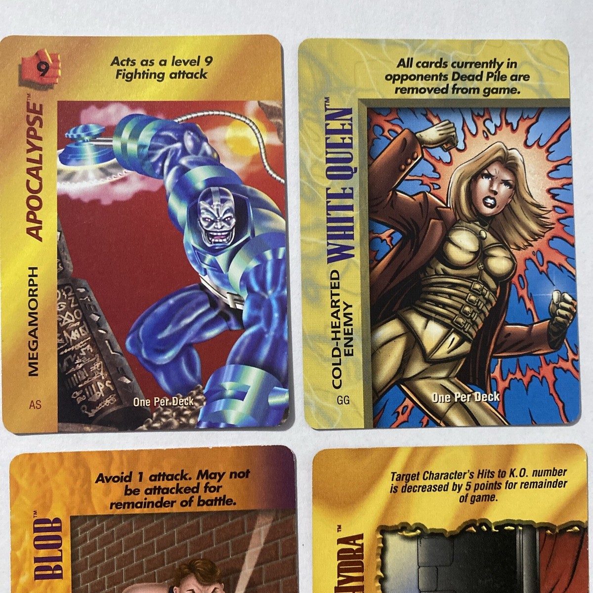 6) 1995 MARVEL OVERPOWER COLLECTABLE CARD GAME “ONE PER DECK” NO