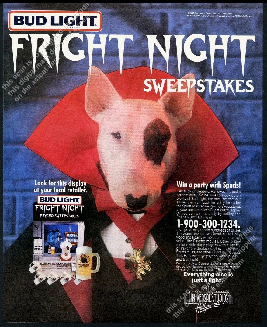 Spuds Mackenzie In Collectible Beer Print Advertising for sale | eBay