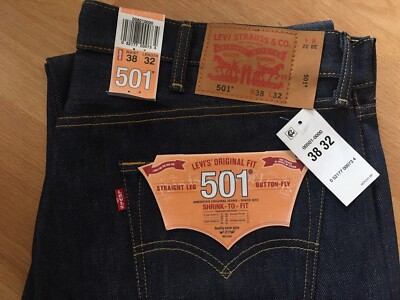 Vintage Levi's 501 Men's Jeans Unused New With Tags 38x32 | eBay