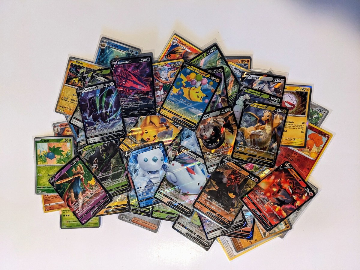 Pokemon Card Custom Pack 25 Cards with - VSTAR VMAX V EX GX HOLOs