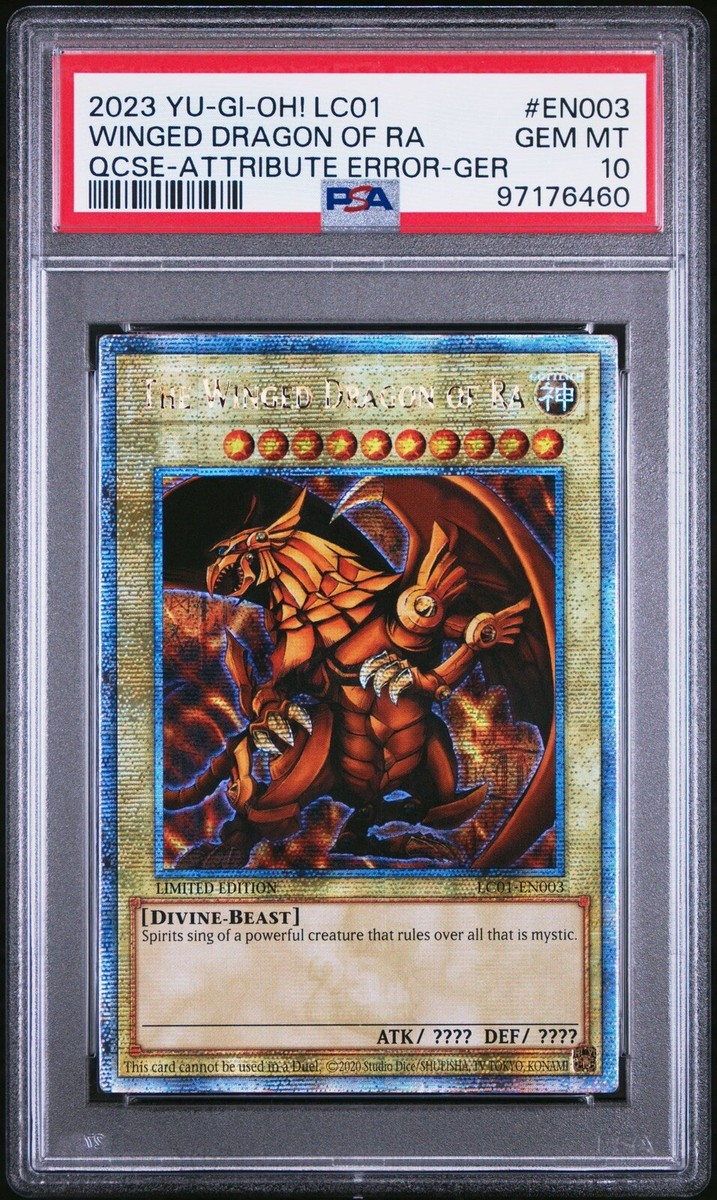 PSA 10 Winged Dragon of Ra LC01 QCR PSA 10 Attribute Error Ger