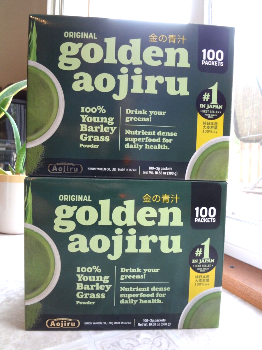 Golden Aojiru -100% Young Barley Green Grass Powder 3g X 100 PACK