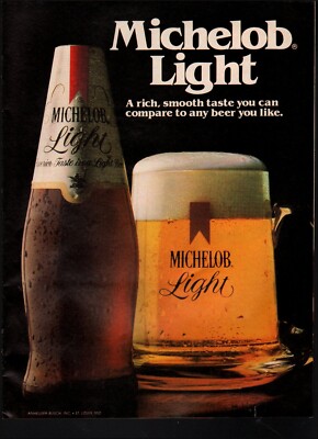 1981 Vintage ad Michelob Light beer retro Bottle Mug 03/05/23 | eBay