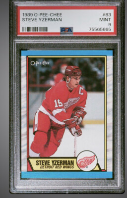 1989 O-PEE-CHEE # 83 Steve Yzerman PSA 9 Mint Hof DETROIT RED