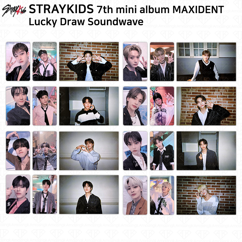 Stray Kids 7th Mini Album Maxident SoundWave Lucky Draw Photocard